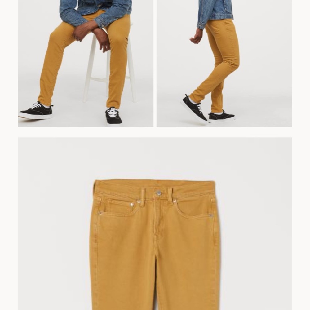 H&M dark yellow jeans